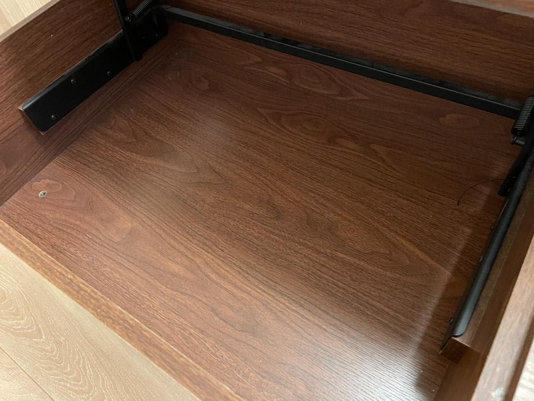 ウッド調ローテーブル 昇降式