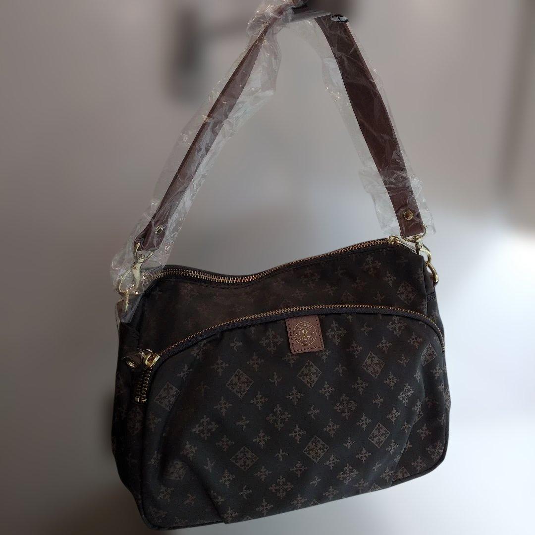 【新品未使用品】russet 2way バック　モノグラム　ダークブラウン