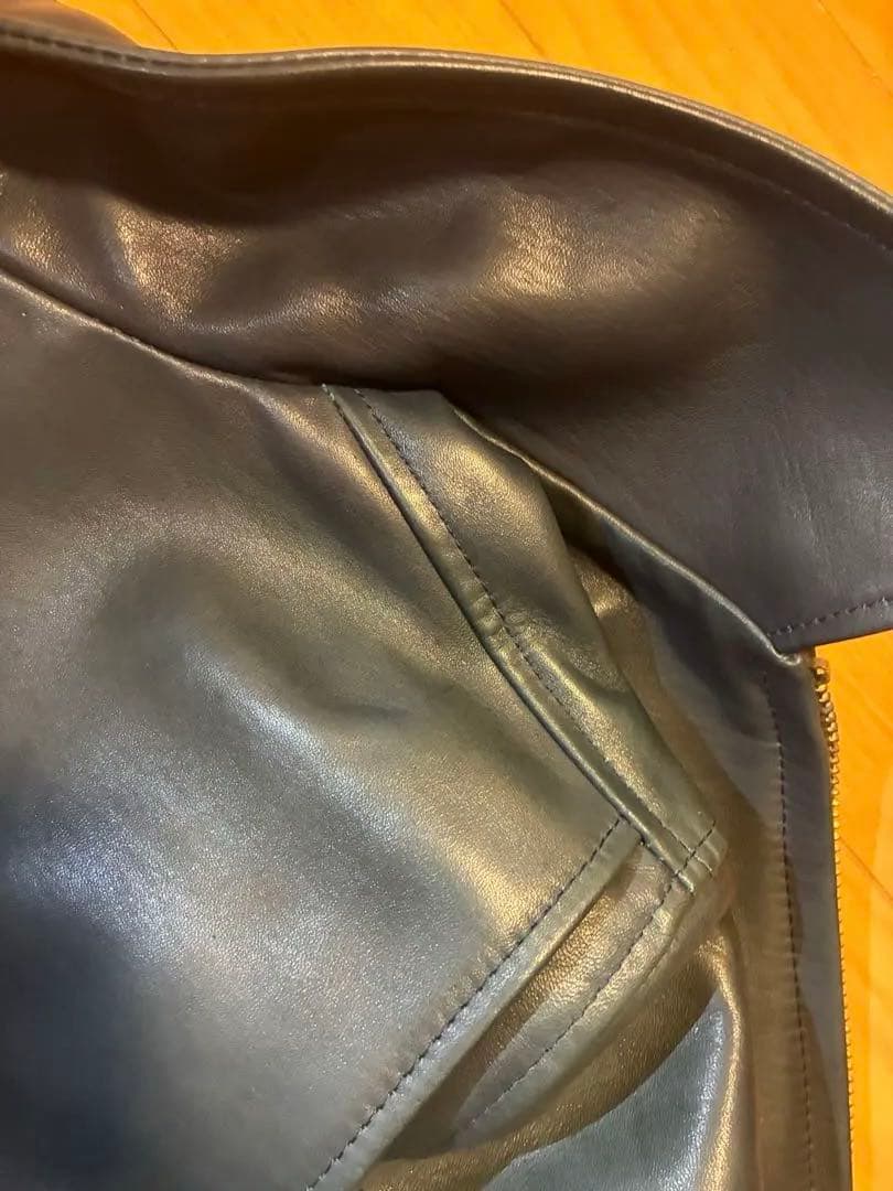 うなぎ　Y2LEATHER レザージャケット　ダークブルー　38