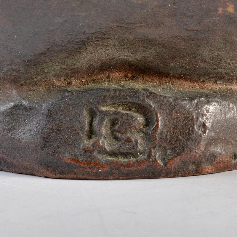 滝川美一作　ブロンズ　坐女　裸婦像　置物　共箱　M　R5604