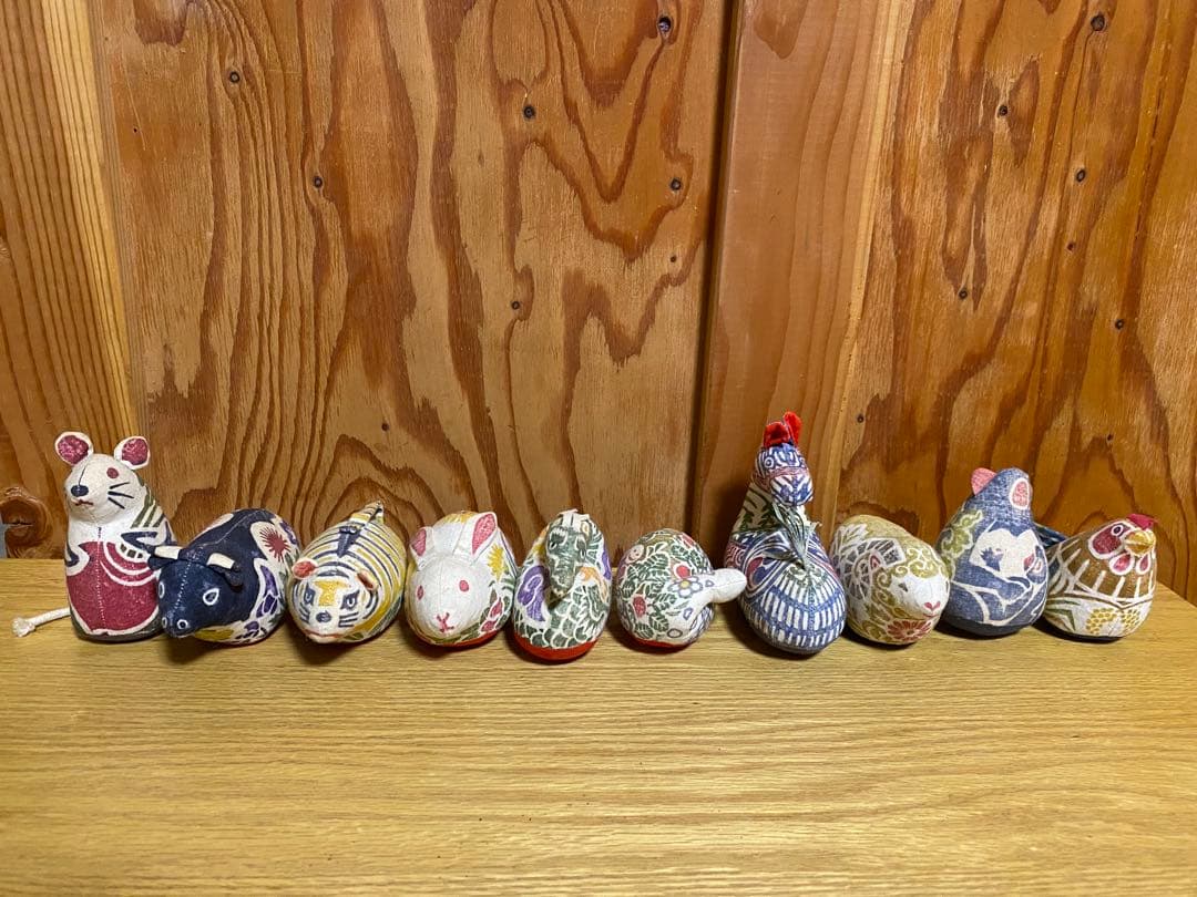 【10体セット】飛騨高山 真工藝 木版手染め ぬいぐるみ 干支 十二支 民芸品
