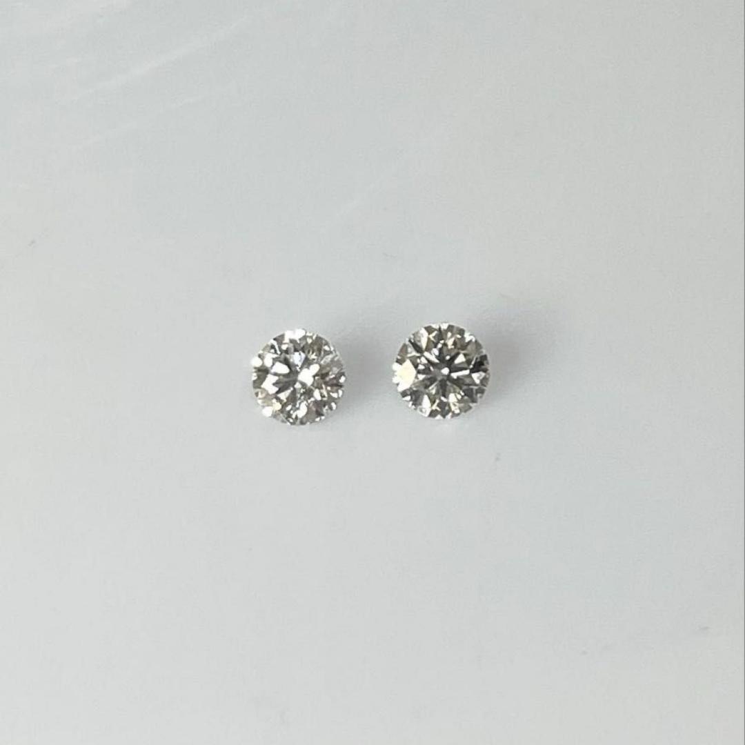 k18フクリン　天然ダイヤモンドピアス 計0.6ct GIA鑑定書付き