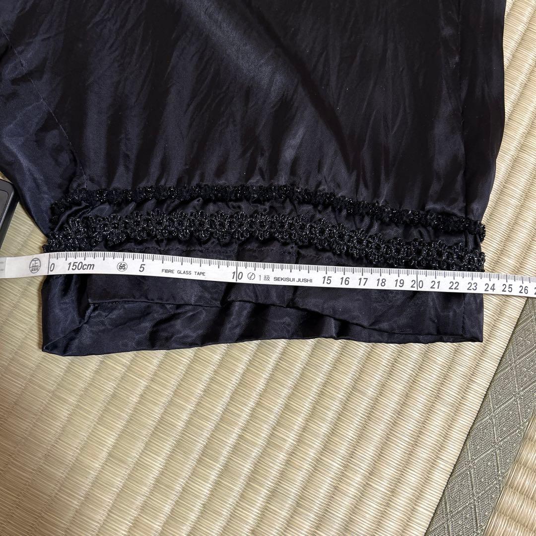 【コム デ ギャルソン】黒サテン サルエルパンMサイズ　レディース