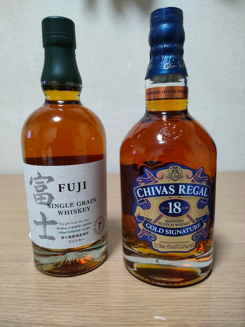 kennです。富士 シングルグレインウイスキー & シーバスリーガル18年