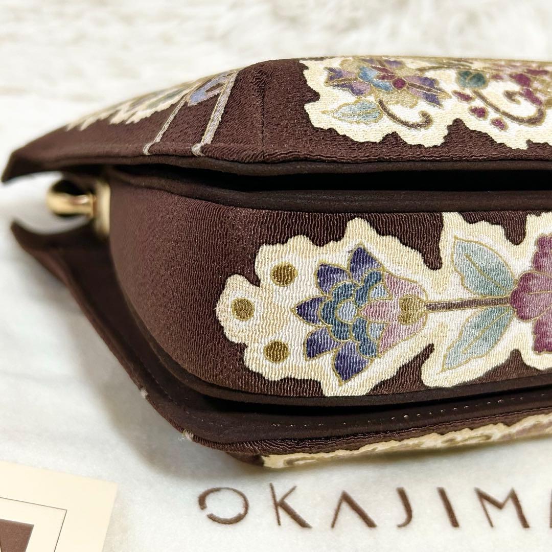 【極美品】【皇室御用達】オカジマ 岡重 正絹 利休バック 和装バック 友禅 着物