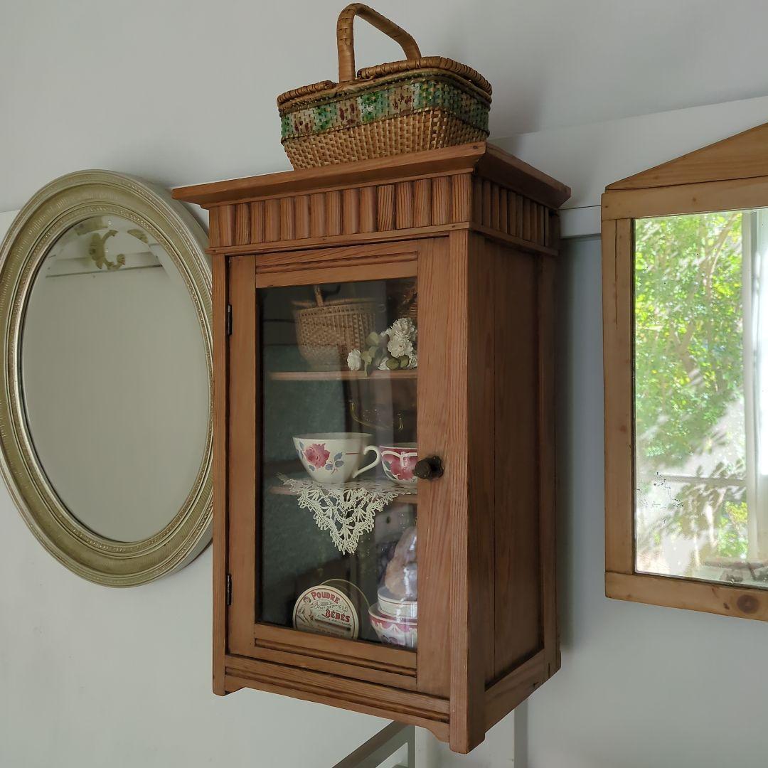 フランスアンティーク ガラスウォールキャビネット