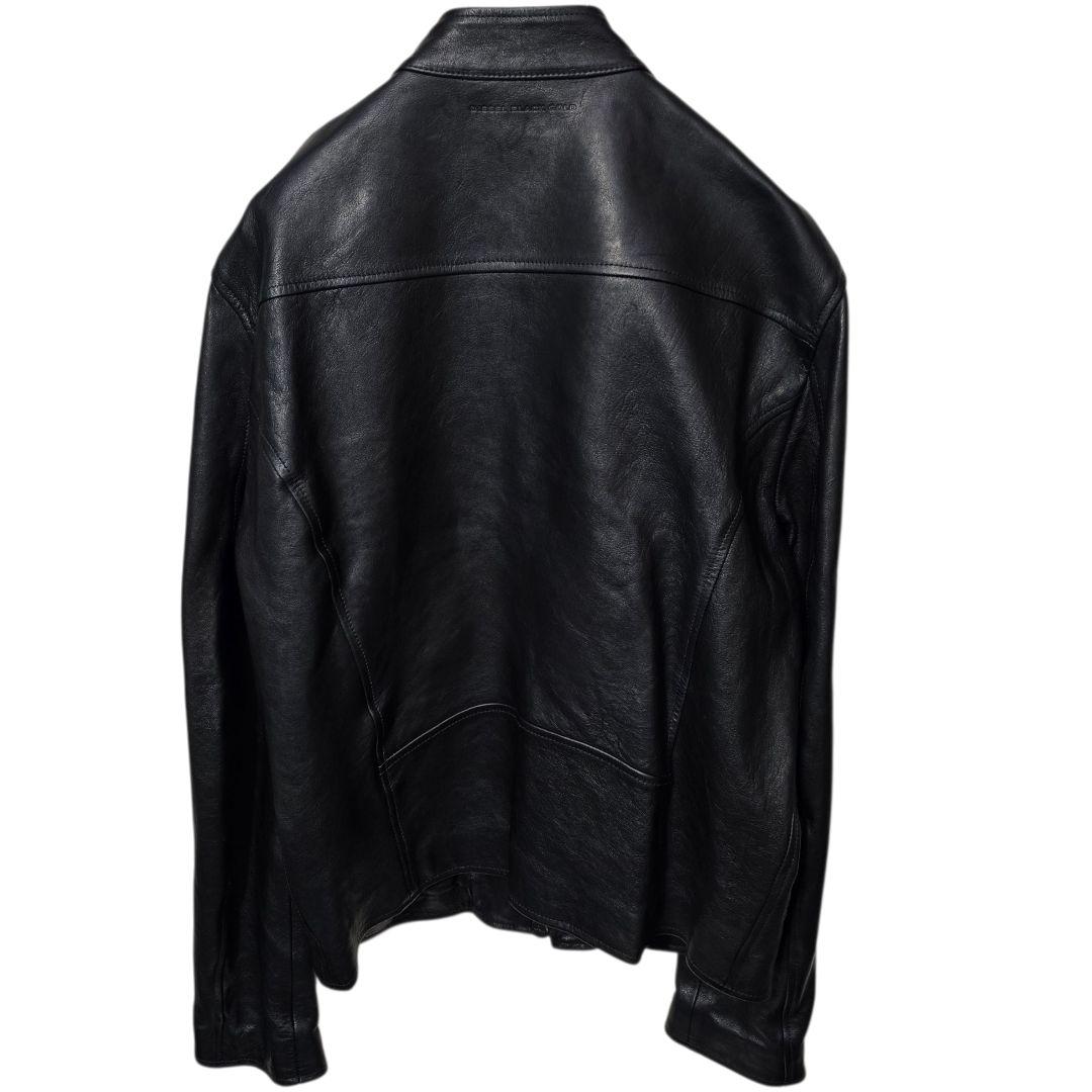 DIESEL BLACKGOLD シングルライダースジャケット ラムレザー 46