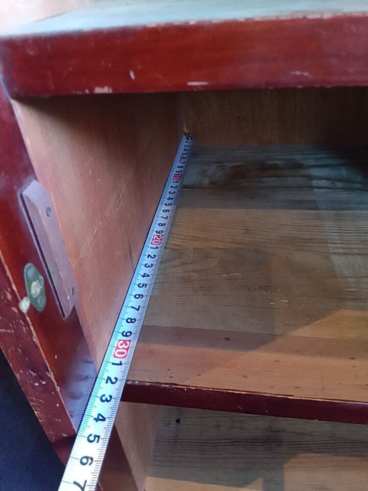 木製書類箱　三段棚　引き出し付き　昭和十一年　レトロ　ヴィンテージ