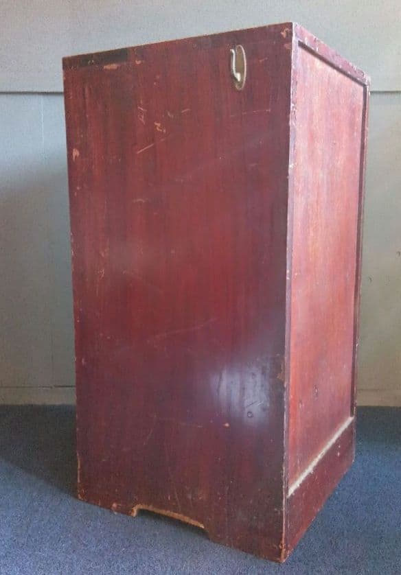 木製書類箱　三段棚　引き出し付き　昭和十一年　レトロ　ヴィンテージ