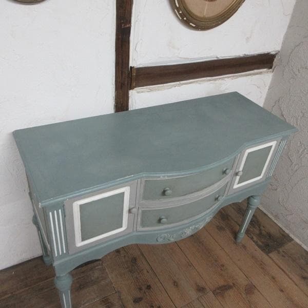 イギリス アンティーク 家具 サイドボード キャビネット ペイント 6912d