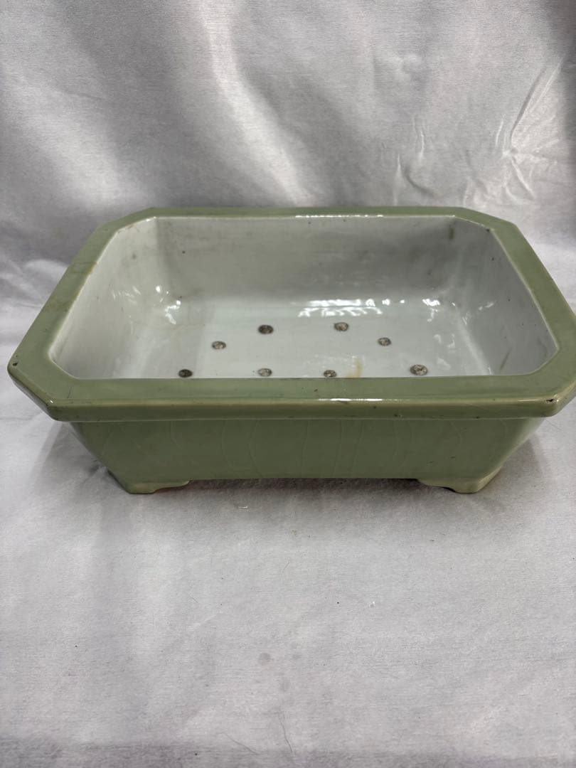 水盤　青磁　盆栽鉢　陶磁器　工芸品