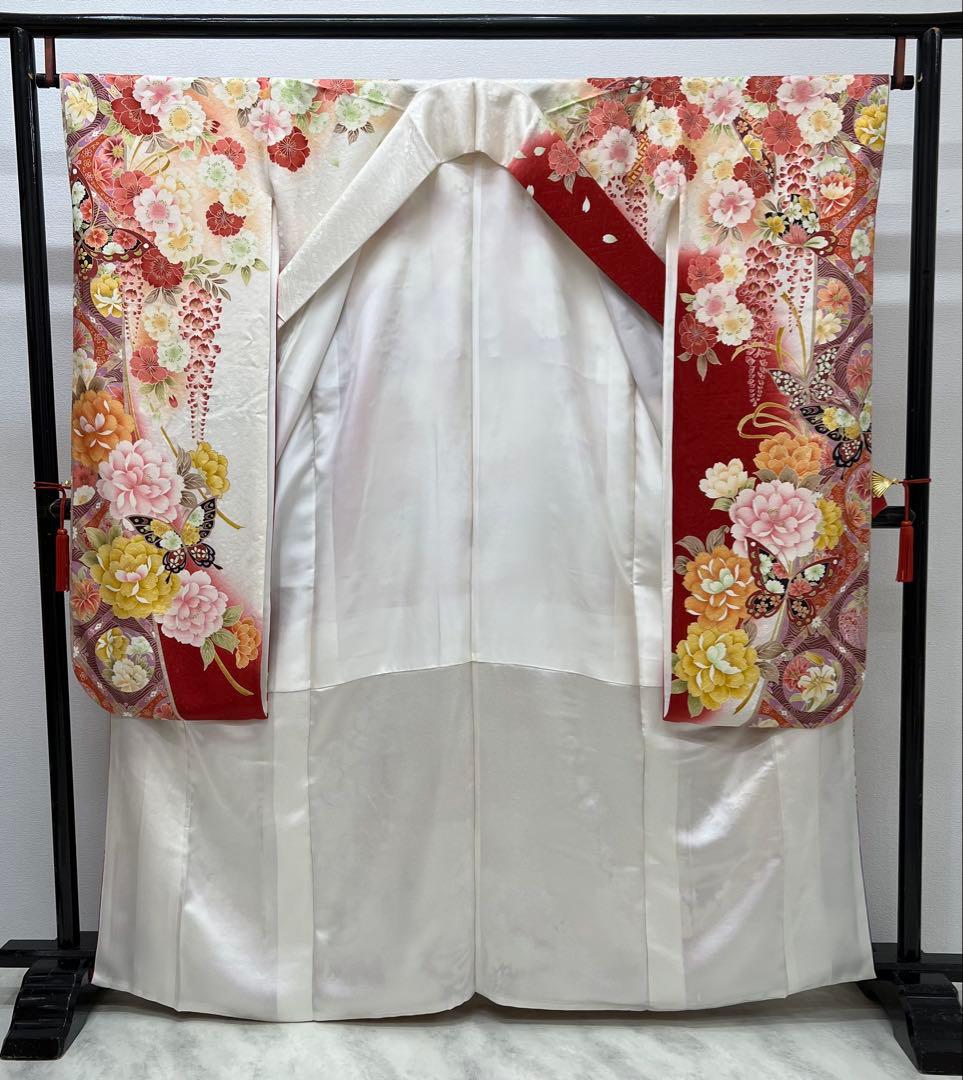 振り袖　フルセット　別誂長襦袢　金彩加工　刺繍入り　銀通し　半襟サービス　710
