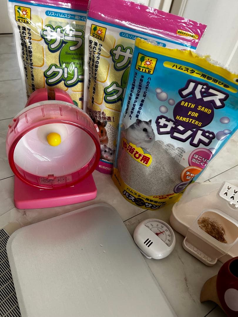 ハムスター飼育セット　小動物用ガラスケージ