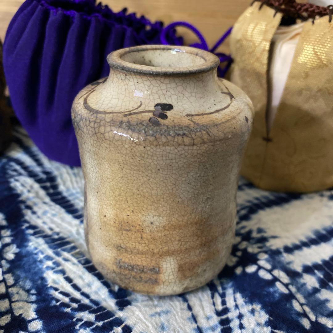 時代　絵志野　茶入　茶道具
