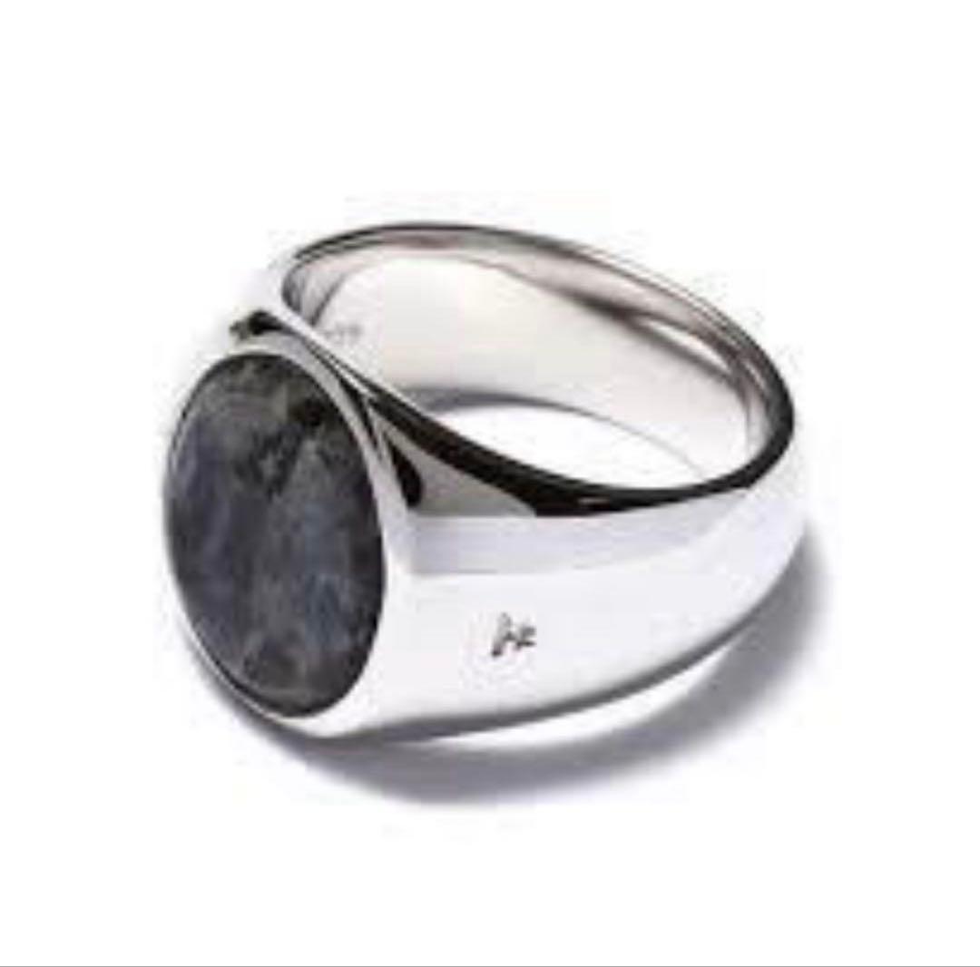 TOMWOOD トムウッド Oval Larvikite リング56