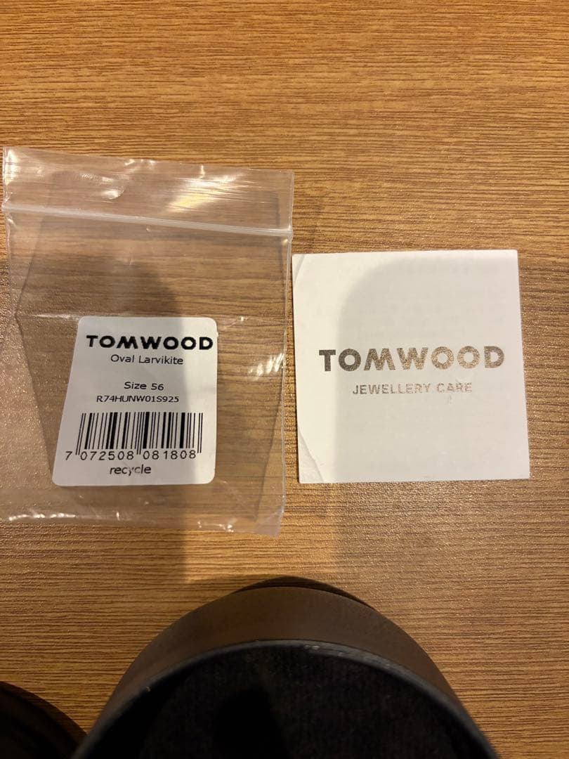 TOMWOOD トムウッド Oval Larvikite リング56