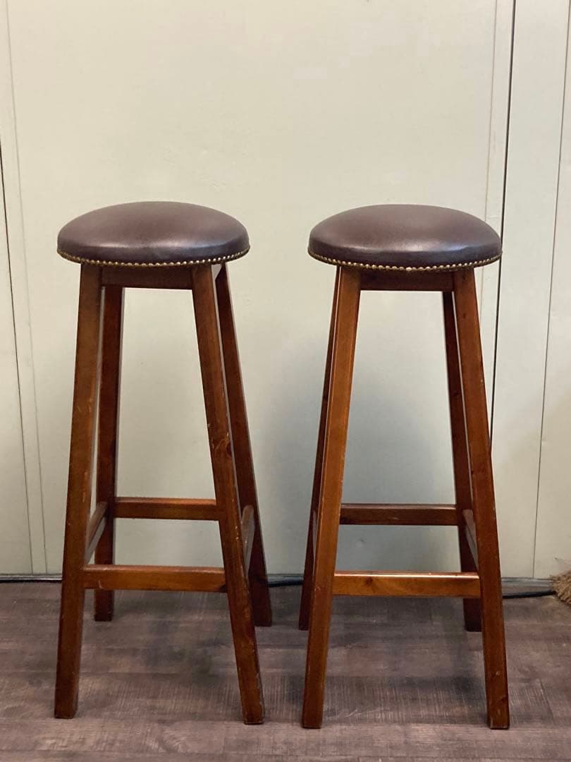 ハイスツール 2脚セット　合皮