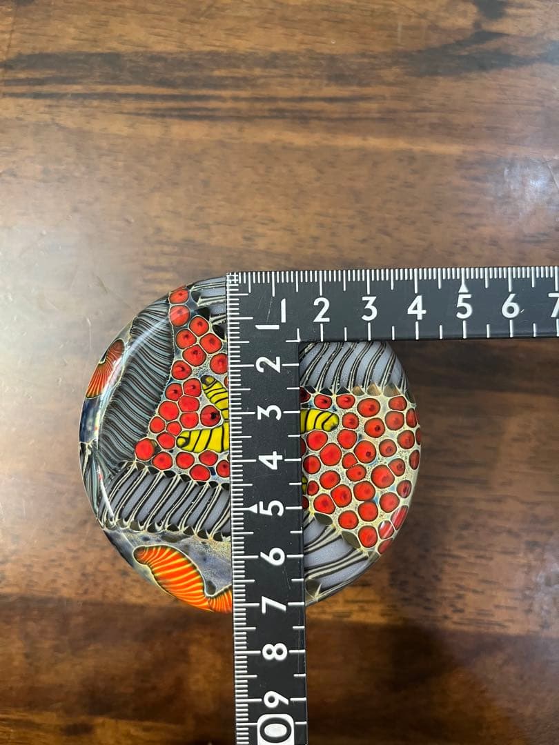 ケニーウォルトン　サイン入り　手吹きガラス　ペーパーウエイト　ビンテージ