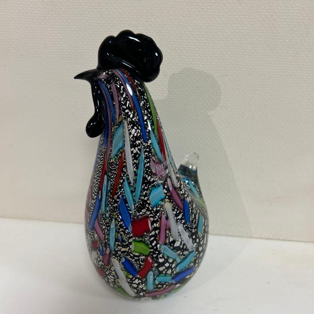 MURANO Formia ムラーノ　ヴェネチアン　鶏　美術品　工芸　イタリア製