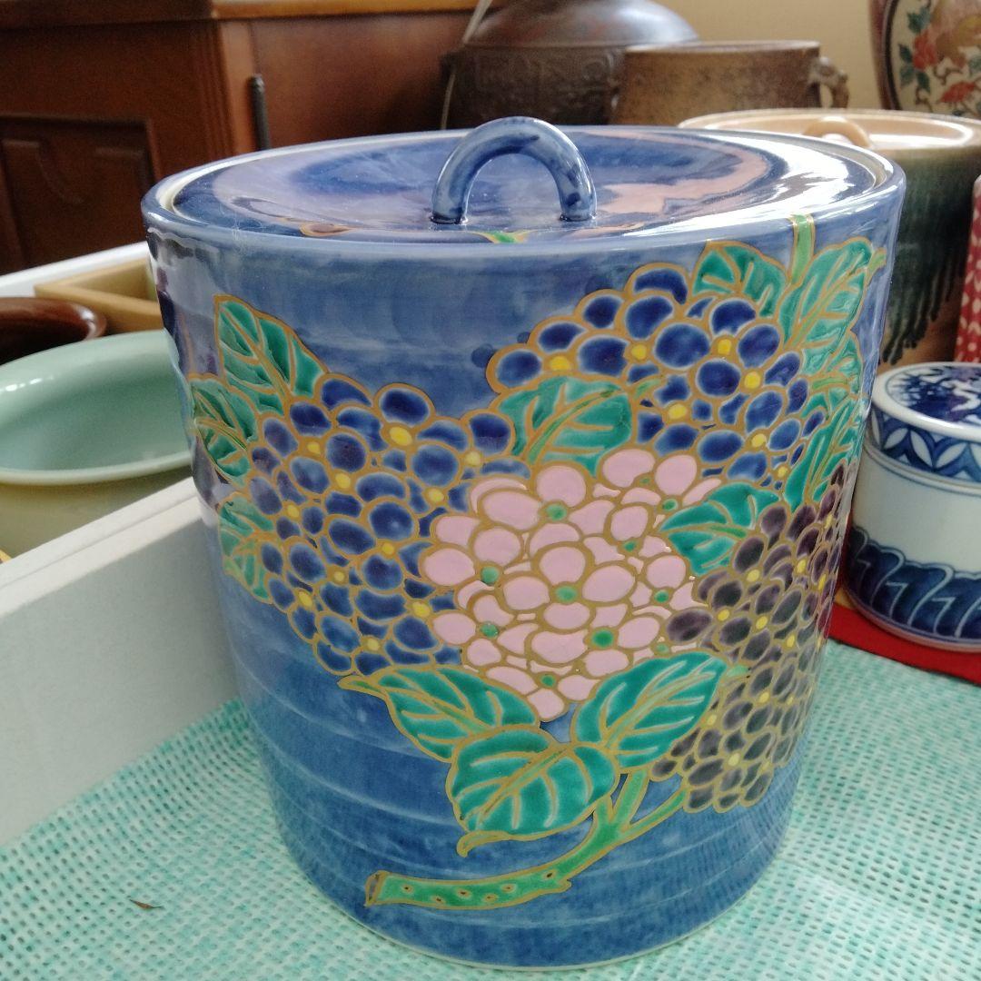 水指（茶道）紫陽花