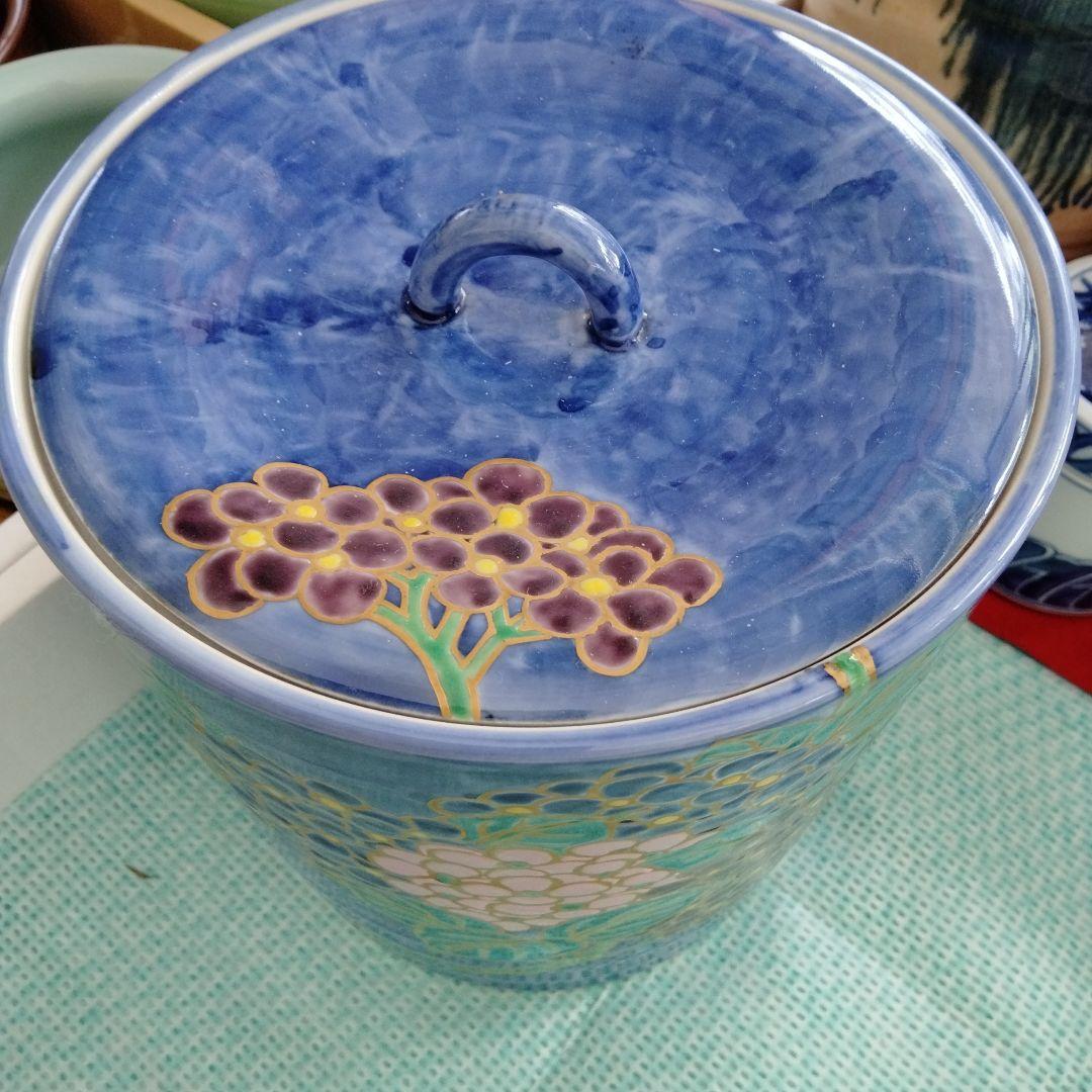 水指（茶道）紫陽花