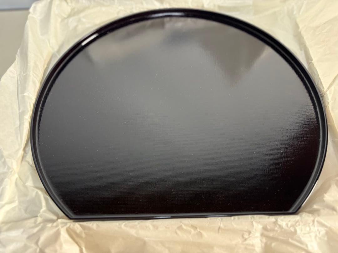 京都アソベ　溜め塗り 布目 半月膳 五客 懐石膳