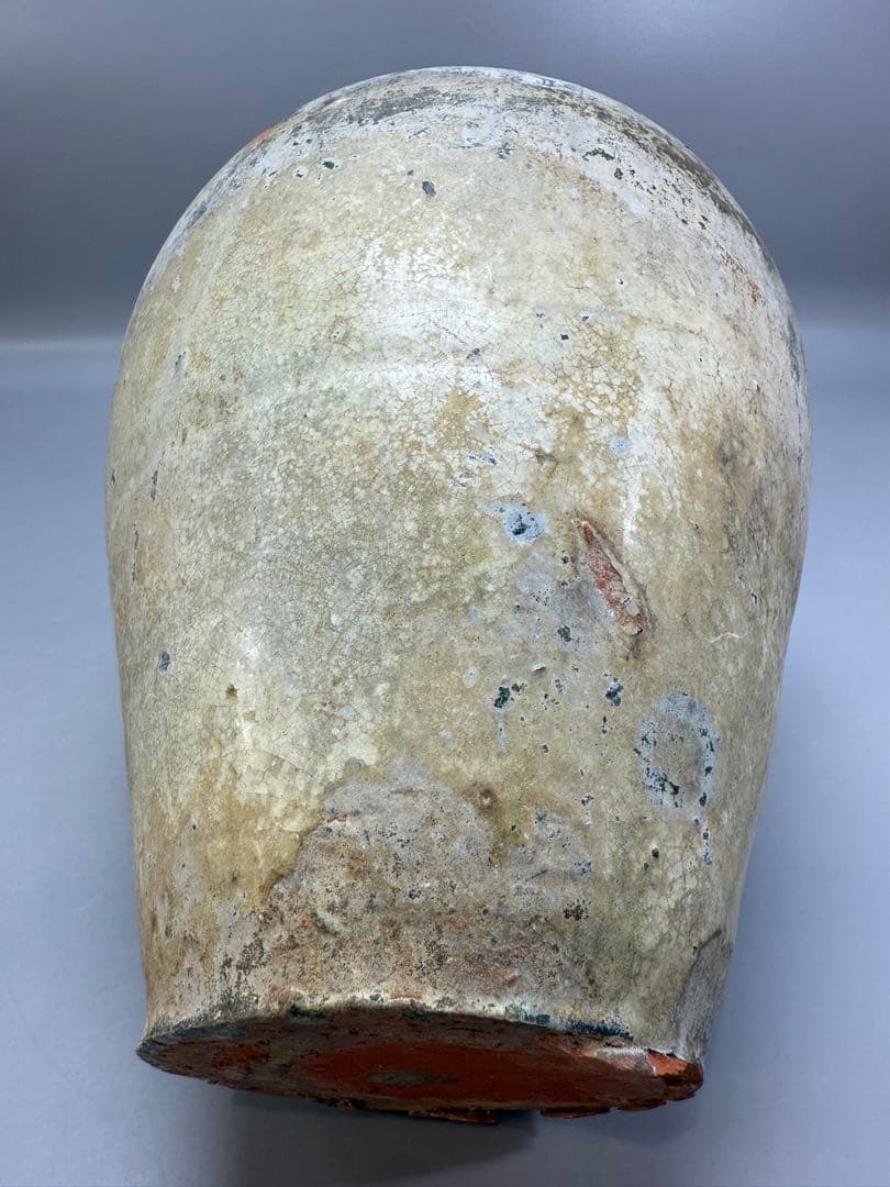 DT662 中国美術 銀化 漢緑釉壷 古陶磁