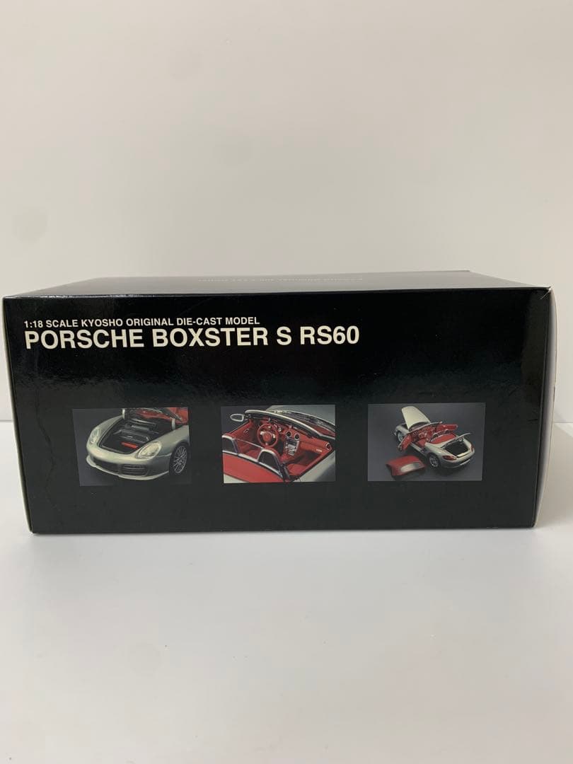 ポルシェ ボクスター 1/18 ミニカー シルバー/レッド