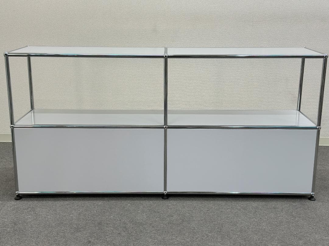 美品 正規品■USMハラー■キャビネット　2列2段　ライトグレー　サイドボード