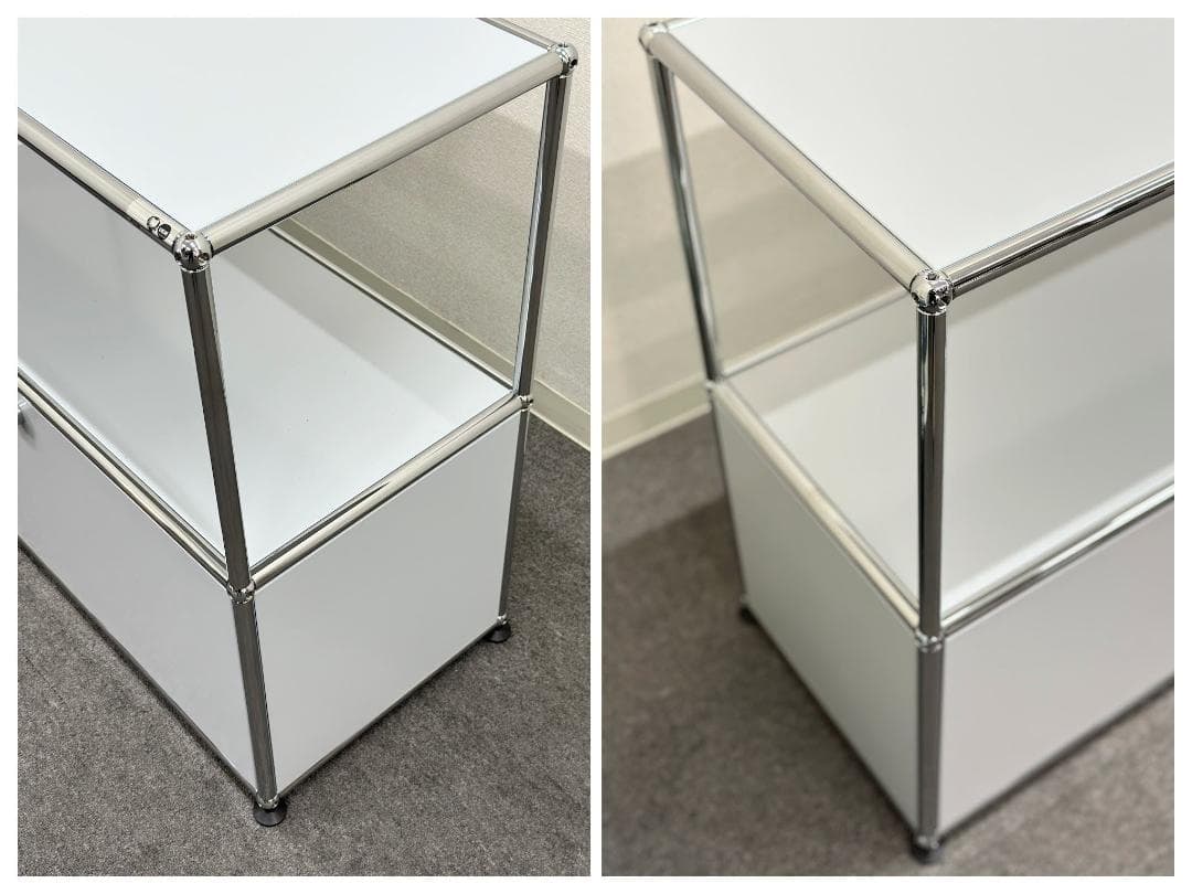 美品 正規品■USMハラー■キャビネット　2列2段　ライトグレー　サイドボード