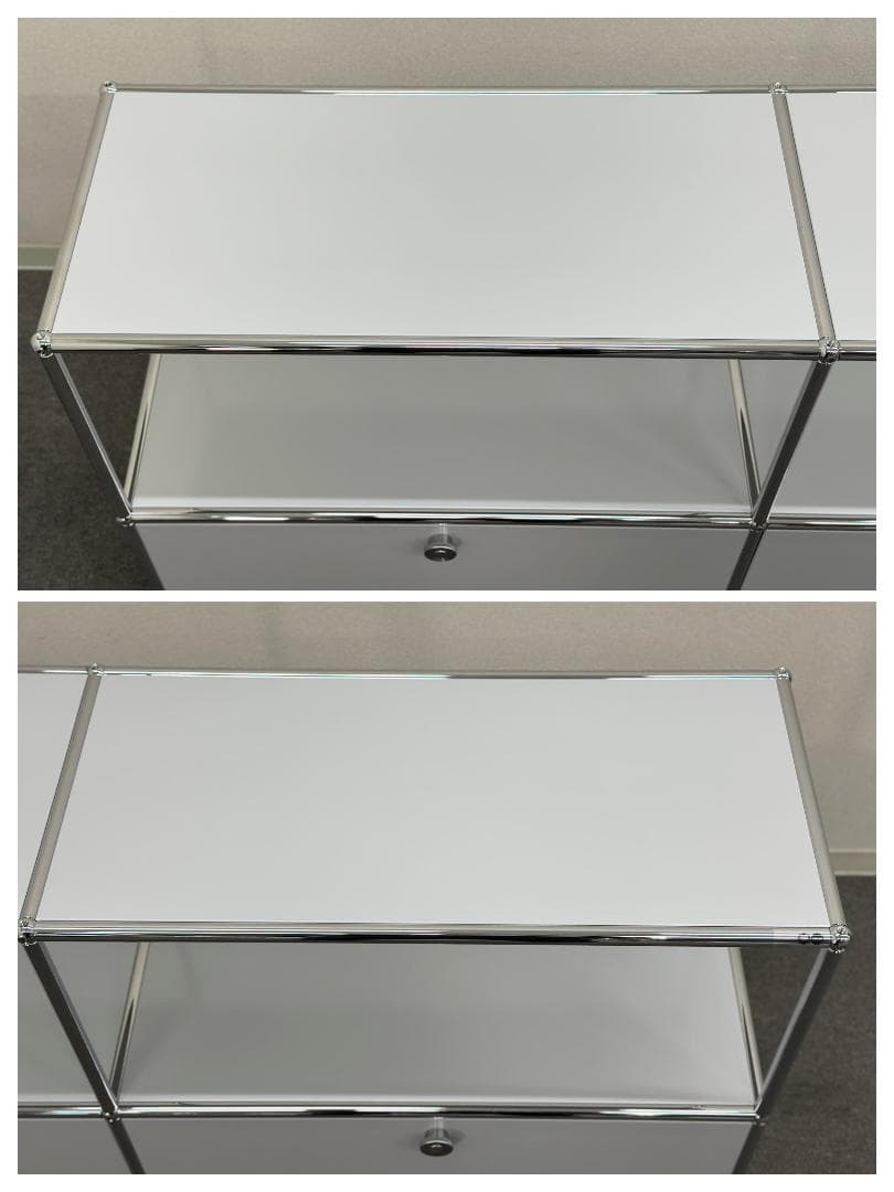 美品 正規品■USMハラー■キャビネット　2列2段　ライトグレー　サイドボード