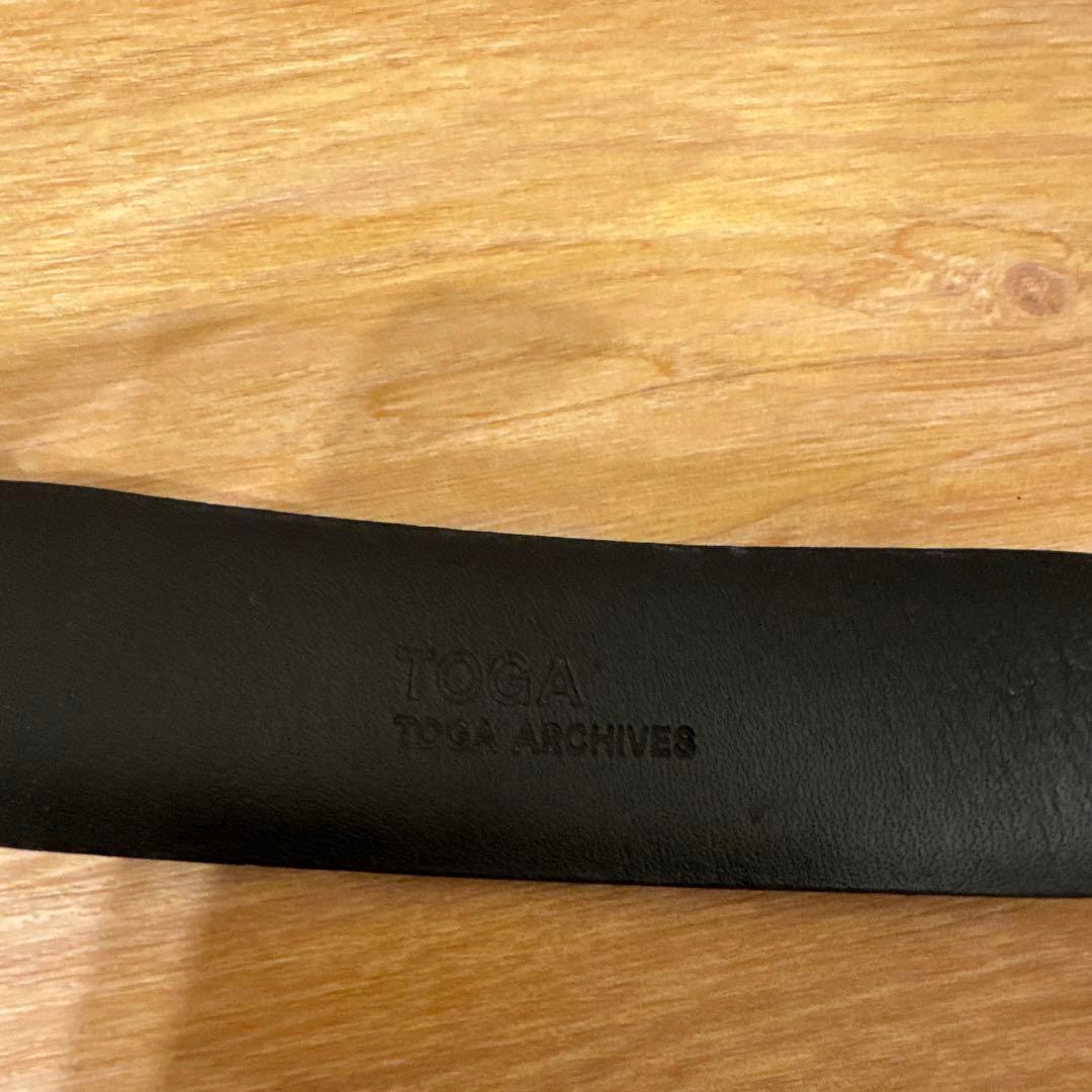 トーガ　レザーブレスレット　箱付き　メタルバングル　ダブルバックルバングル