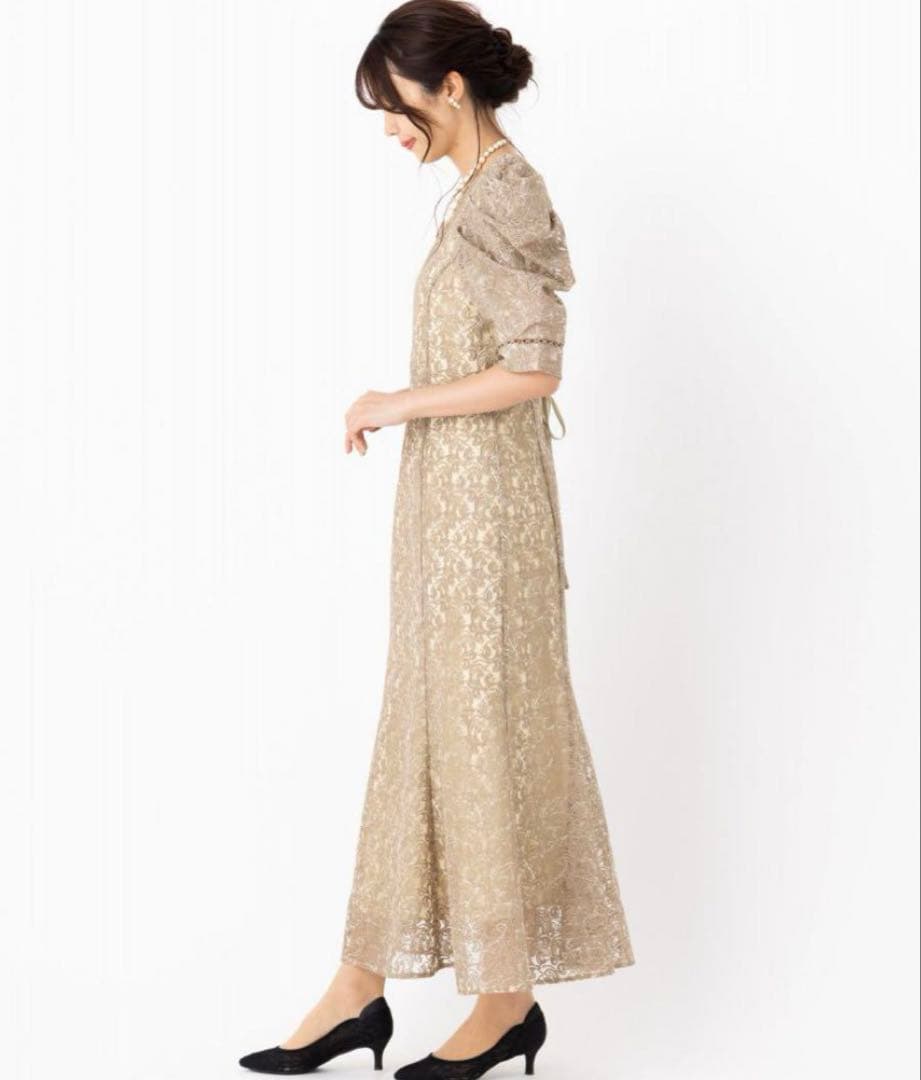 【美品】FRAY I.D パーティドレス　ベージュ　結婚式