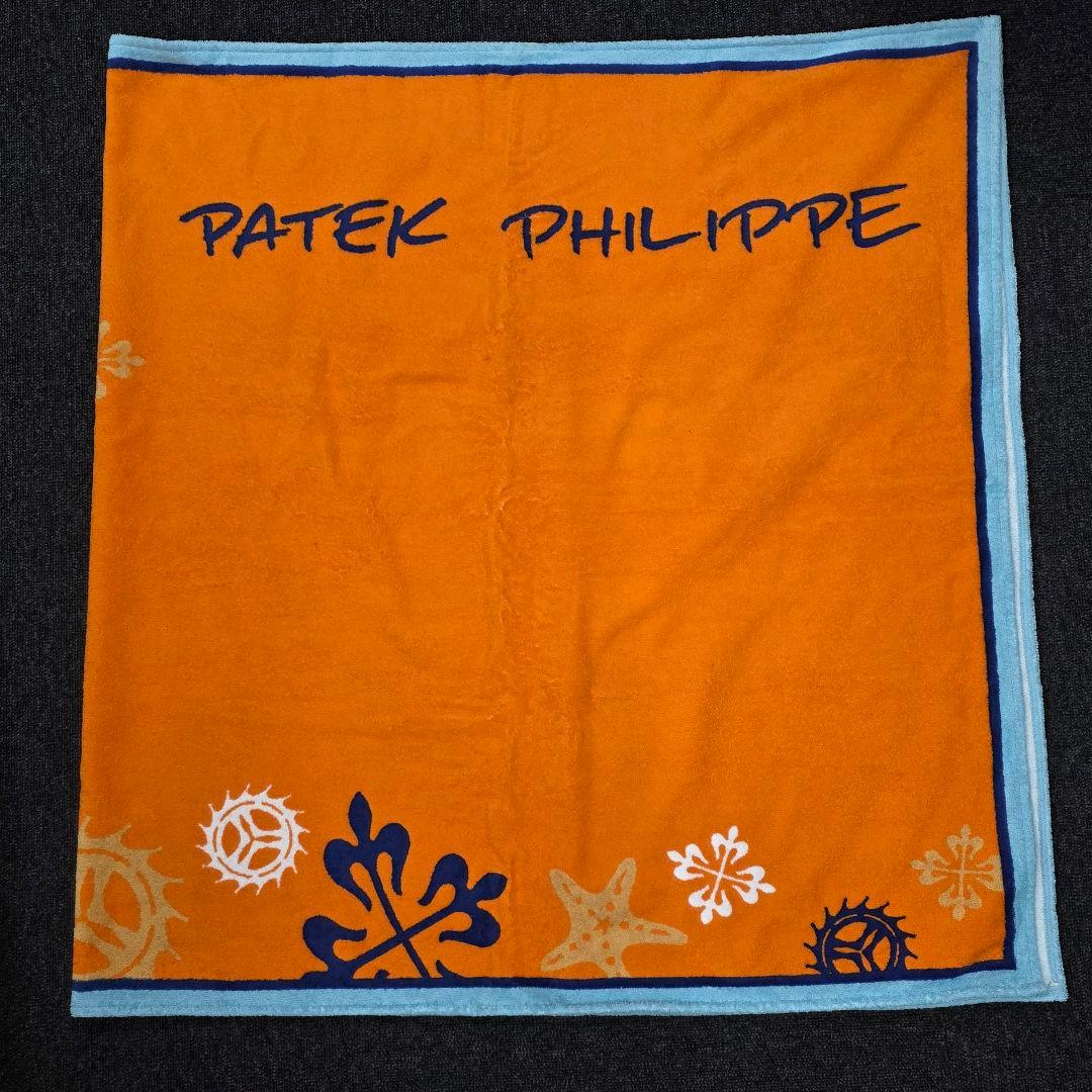 PATEK PHILIPPE　ビーチタオル　大判　オレンジ　マリン