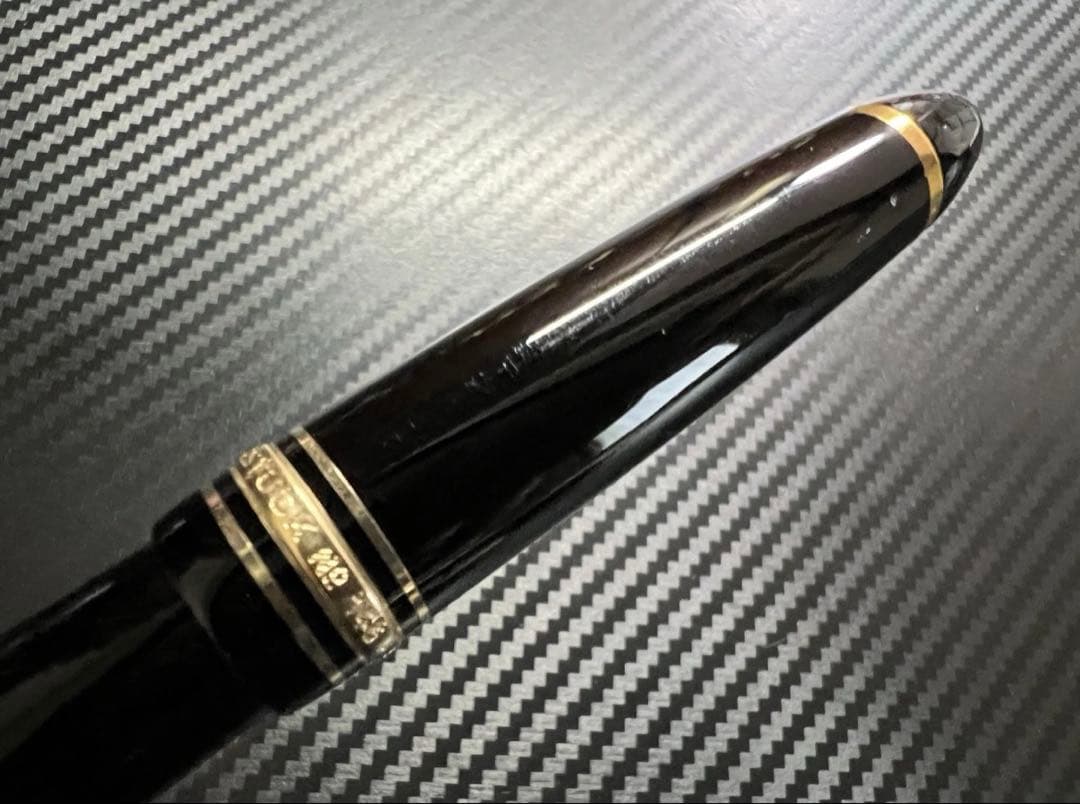 モンブラン 美品 146 14C 全金 EF 万年筆 ブラック ゴールド