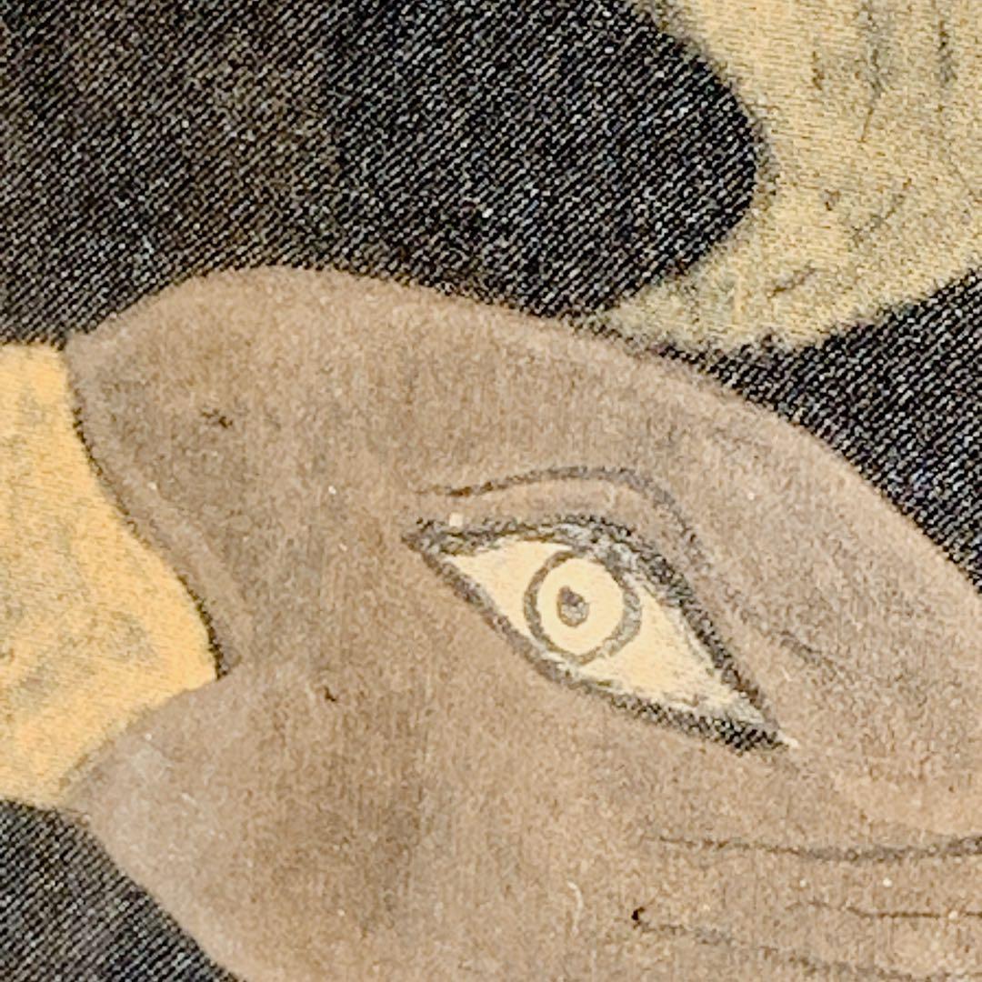 鳳凰　絹　シルク　祖国　漢代　双鳳文　双鳳紋　絵画　中国　骨董品　アンティーク