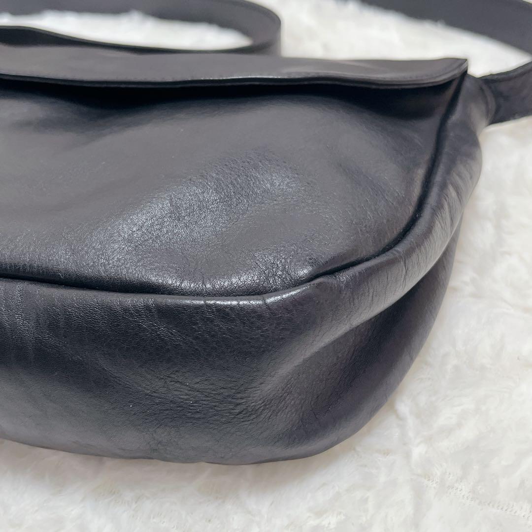 最終値下げ　クラスカCLASKA \"DO\" 松澤 紀美子さんポシェット レザー黒