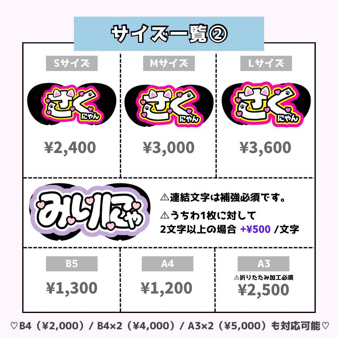 R♥ページ♡0127ネームボード うちわ文字 連結文字パネル オーダー