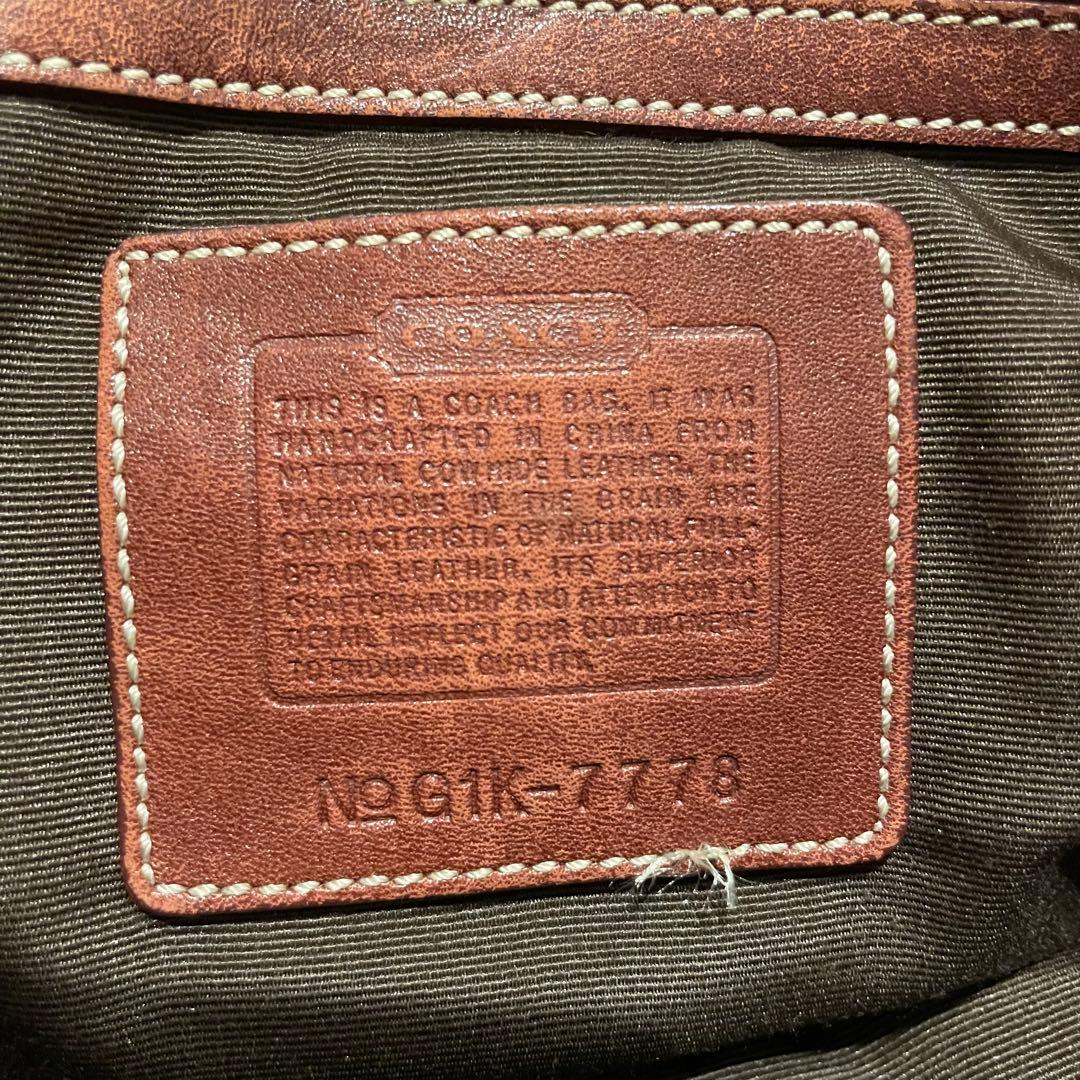 美品 オールドコーチ y2k ホーボー ショルダーバッグ　本革　肩掛け