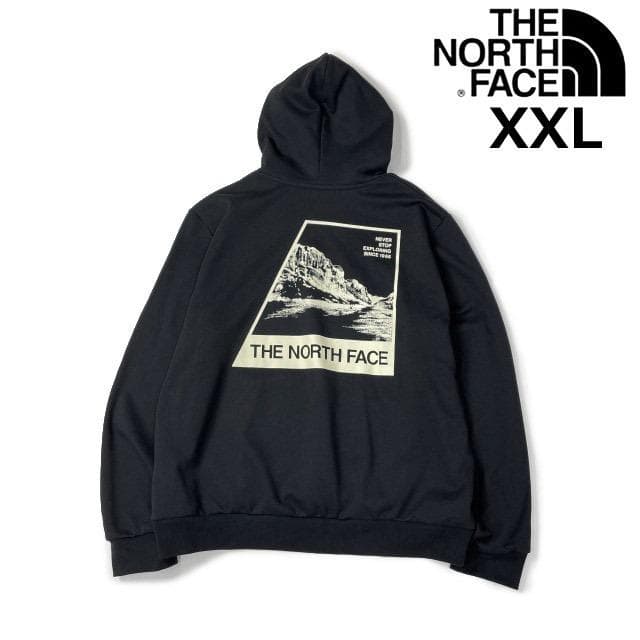 ノースフェイス パーカー US限定 グラフィック(XXL)黒 181130