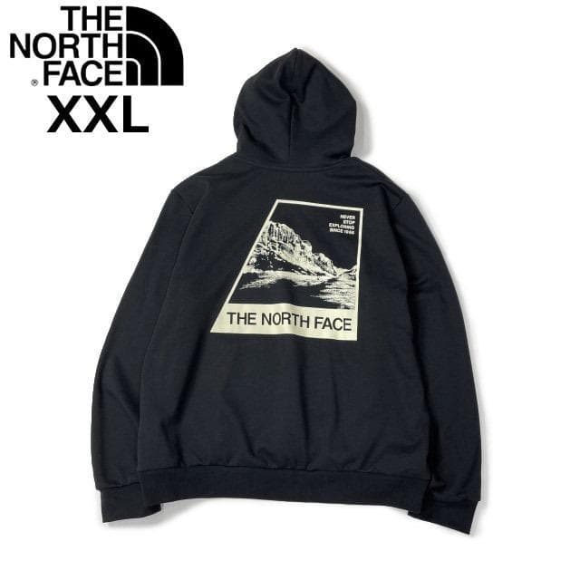 ノースフェイス パーカー US限定 グラフィック(XXL)黒 181130