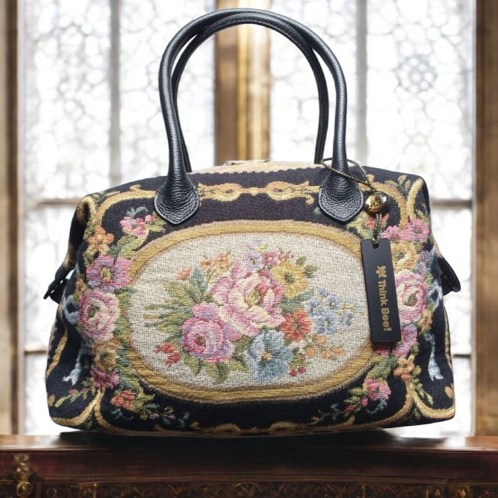 【新品】シンクビー ゴブラン織り ボストン/ハンドバッグ/ハンドバッグ