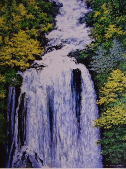 奥谷博、【 愛 】、希少な画集画、新品高級額 額装付、状態良好