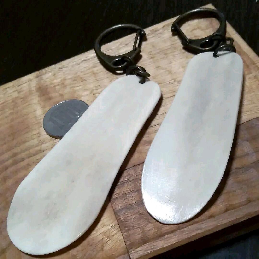 どちらか1点北海道世界遺産知床エゾ鹿角アート工芸品靴べらキーホルダーアクセサリー