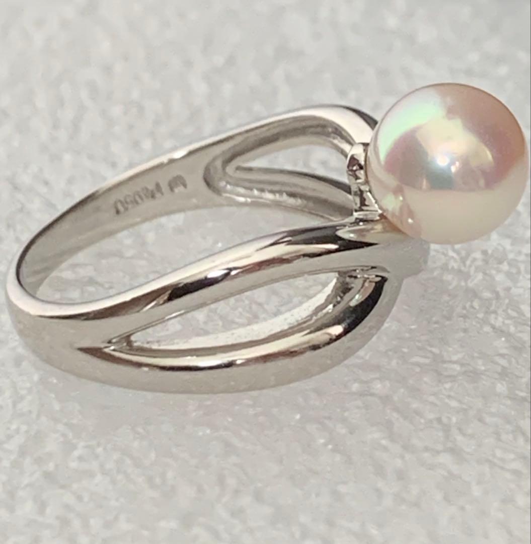Pt950 MIKIMOTO あこや真珠リング 8.3ｇ