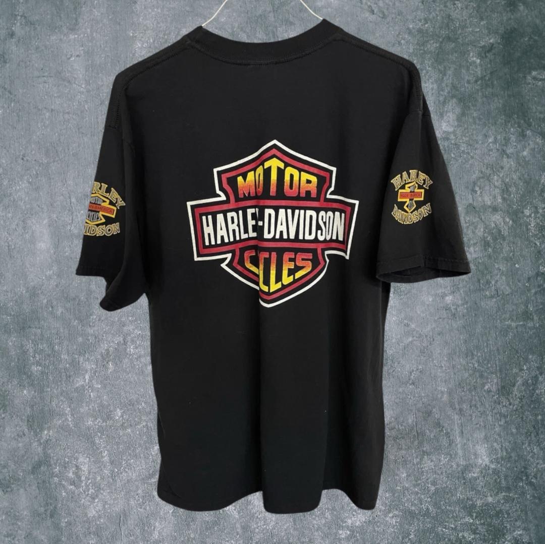 90s Flame Tiger ハーレーダビッドソン タイガーフレイム Tシャツ