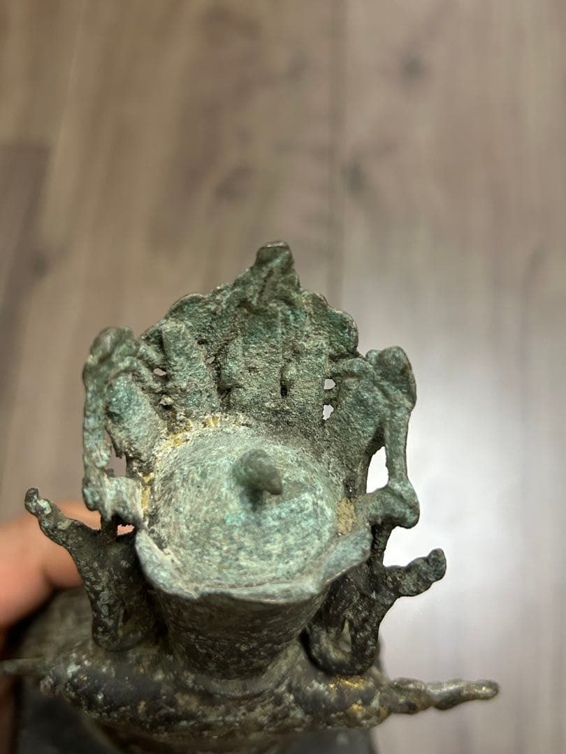 古董 中国明時代 觀音銅像 旧家藏出し