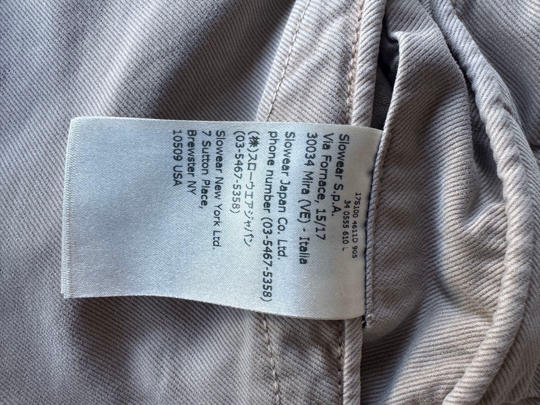 【着用1回】INCOTEXインコテックス 100型 トリコチノ グレージュ 31