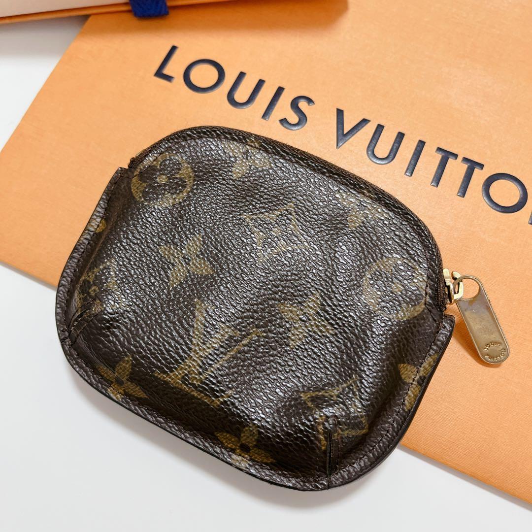 美品 ルイヴィトン ポルトモネ シリング モノグラム ケース ブラウン