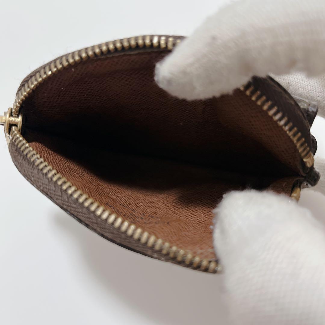 美品 ルイヴィトン ポルトモネ シリング モノグラム ケース ブラウン